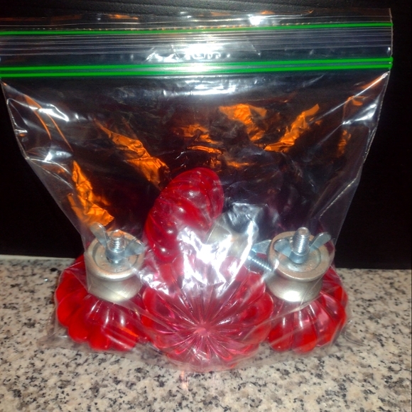 4 Pack of Large Pink Dresser Drawer OR Cabinet Knobs. 2 1/4" W X 2" Deep. - Picture 8 of 8